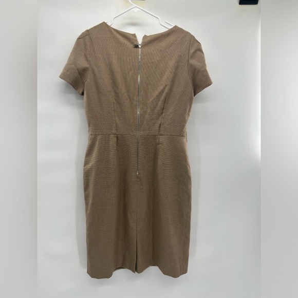 Tahari Levine brown sheath dress short sleeve size 12 - Picture 5 of 11